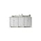 James Martin Vanities Bristol 72in Double Vanity, Bright White w/ 3 CM Ethereal Noctis Quartz Top 157-V72-BW-3ENC - alternate 1